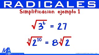 Simplificación de radicales  Parte 1 principiantes [upl. by Adnarrim]