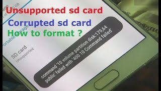 command 10 volume partition disk failed Unsupported Corrupted sdxc card [upl. by Eural]