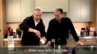 aerolatte  milk frother makes three layer caffè latte macchiato [upl. by Mullane]