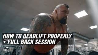 How To Deadlift Properly  Full Back Session [upl. by Osnofedli]