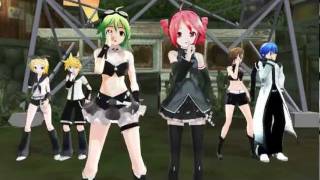 MMDPanda Hero ﾊﾟﾝﾀﾞﾋｰﾛｰGUMI Teto Rin Len KAITO MEIKO [upl. by Dauf]