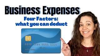 IRS Business Deductions Learn the 4 factors that determine what you can deduct [upl. by Arihsa]