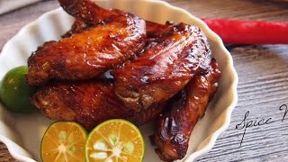 SUPER EASY Baked Honey Chicken Wings 烤蜜汁鸡翼 [upl. by Eenimod]