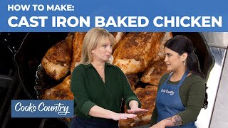 How to Make CrispySkinned CastIron Baked Chicken [upl. by Anderer]