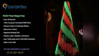 Living Light Shows Commercial Outdoor Animated RGB LED Pixel Christmas Mega Tree Promo [upl. by Annael508]