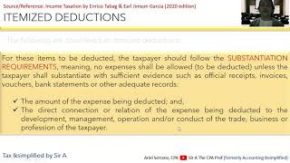 Deductions from the Gross Income  Itemized Deductions vs Optional Standard Deductions [upl. by Anirbaz739]