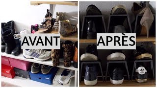 Désencombrement et Organisation Chaussures⎜Astuces et Organisation [upl. by Zemaj]