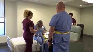 Physical Therapy Transfer Training  How To Transfer From Wheelchair To Bed [upl. by Ecnahs]