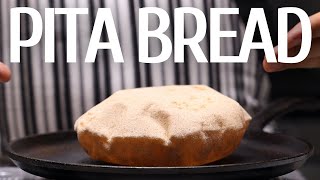 Easy Pita Bread Recipe  PERFECT PUFF GUARANTEED [upl. by Anifares]