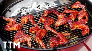 How to Cook Whole Chicken Wings on the Weber Kettle [upl. by Rosabel]