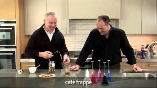 How to make a frappé coffee using an aerolatte milk frother [upl. by Letnohc]