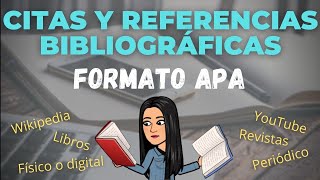 Citas y referencias bibliográficas APA ¿Wikipedia [upl. by Uball]