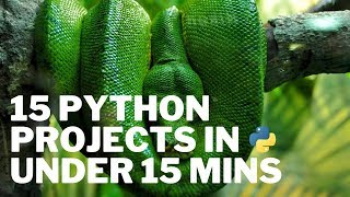 15 Python Projects in Under 15 Minutes Code Included [upl. by Roddie646]