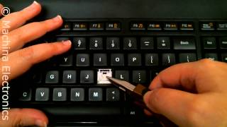 Replacing a Logitech K800 Keyboard Key Type K40 [upl. by Galasyn]