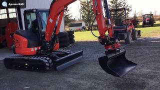 Kubota U55 Excavtor Rototilt Attachment [upl. by Krakow]