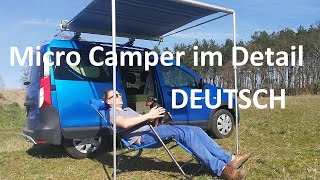 Dacia Dokker Hochdachkombi Wohnmobil Mini Camper Auto im Detail DEUTSCH  allgemeine Tipps [upl. by Handbook]