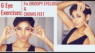 6 Eye Exercises Tighten Droopy Eyelids and Reduce Wrinkles Around Eyes BlushwithmeParmita [upl. by Birch]