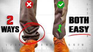 How To Hem Your Dress Pants AT HOME  DIY Tailoring [upl. by Toll]