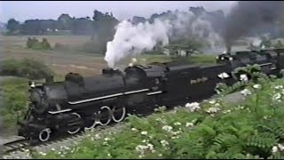 Trains of Indiana  July 24 1993  NKP 587 amp 765 doubleheader [upl. by Nylatsirhc]