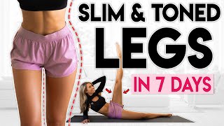 SLIM and TONED LEGS in 7 Days  8 minute Home Workout [upl. by Edahsalof]