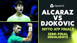 Novak Djokovic vs Carlos Alcaraz Match Highlights  Nitto ATP Finals 2023 [upl. by Erdne]