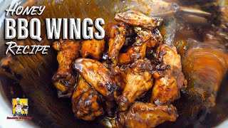 Easy Honey BBQ Wings Recipe  Appetizers with AB [upl. by Haliled]