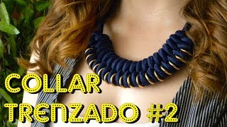 COMO HACER UN COLLAR TRENZADO  PARACORD NECKLACE [upl. by O'Brien]