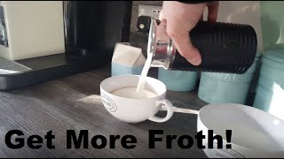 How to Get More Froth from Your Nespresso Coffee Aeroccino  Nespresso tips and help [upl. by Aremihc507]