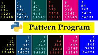 Number Pattern  Part 1  Python Pattern Programs [upl. by Yetty]