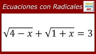 ECUACIONES CON RADICALES  Ejercicio 7 [upl. by Gavrielle]