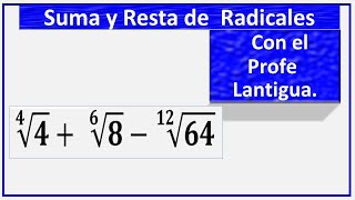 Suma y Resta de Radicales Desde Cero [upl. by Annola]