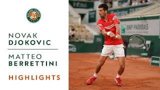 Novak Djokovic vs Matteo Berrettini  Quarterfinals Highlights I RolandGarros 2021 [upl. by Lissak927]