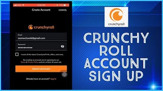 How To Create Crunchyroll Account  Sign Up  Register To Crunchyroll [upl. by Otit]