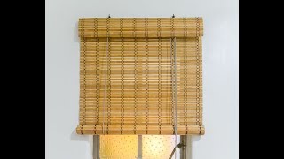 HOW TO RESTRING ROLLUP BAMBOO BLINDS [upl. by Buchheim]