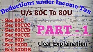 Deductions under income tax act  Deductions us 80c to 80u  Deductions us 80c [upl. by Aurelio]