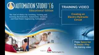 Hydraulic  Creating an Electro Hydraulic Circuit  Automation Studio™ [upl. by Nevi]