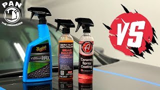 Meguiars Hybrid Ceramic Wax VS PampS Bead Maker VS Adams Ceramic Spray Coating [upl. by Brianna]