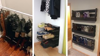 24 Super Practical Shoes Storage Ideas to Organize Your Shoes [upl. by Annaiviv983]